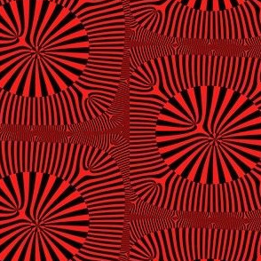 Red and Black Op Art 