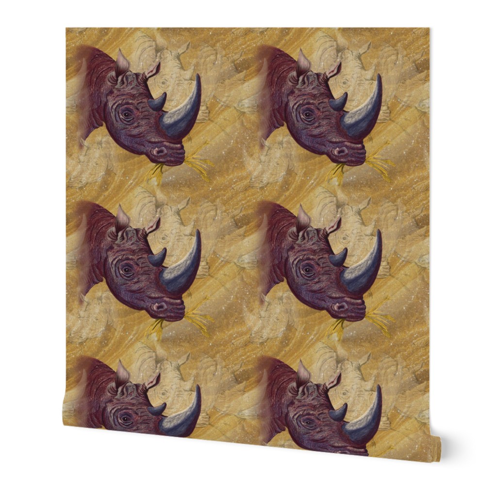 Chipembere_Rhino....Four to a Yard on 42 inch fabric.