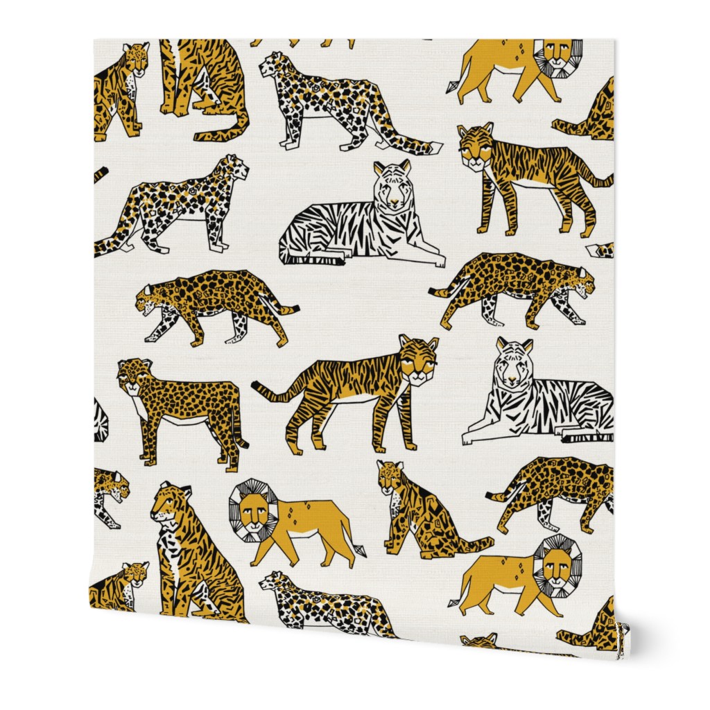 lion tigers // safari tiger lions zoo africa gold yellow mustard