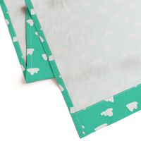 clouds //  bright neon jade green for colorful rad kids rooms