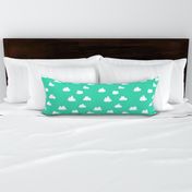 clouds //  bright neon jade green for colorful rad kids rooms