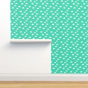 clouds //  bright neon jade green for colorful rad kids rooms