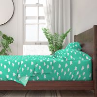 clouds //  bright neon jade green for colorful rad kids rooms