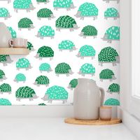 Hedgehogs - Light Jade/Kelly Green by Andrea Lauren