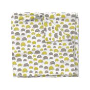 Hedgehogs - Goldenrod/Silver Grey  by Andrea Lauren