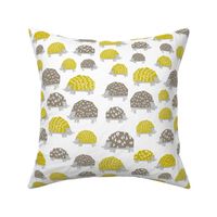 Hedgehogs - Goldenrod/Silver Grey  by Andrea Lauren