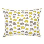 Hedgehogs - Goldenrod/Silver Grey  by Andrea Lauren