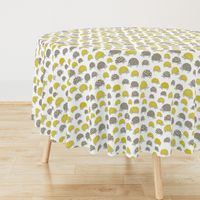 Hedgehogs - Goldenrod/Silver Grey  by Andrea Lauren