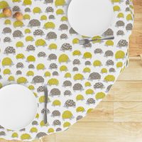 Hedgehogs - Goldenrod/Silver Grey  by Andrea Lauren