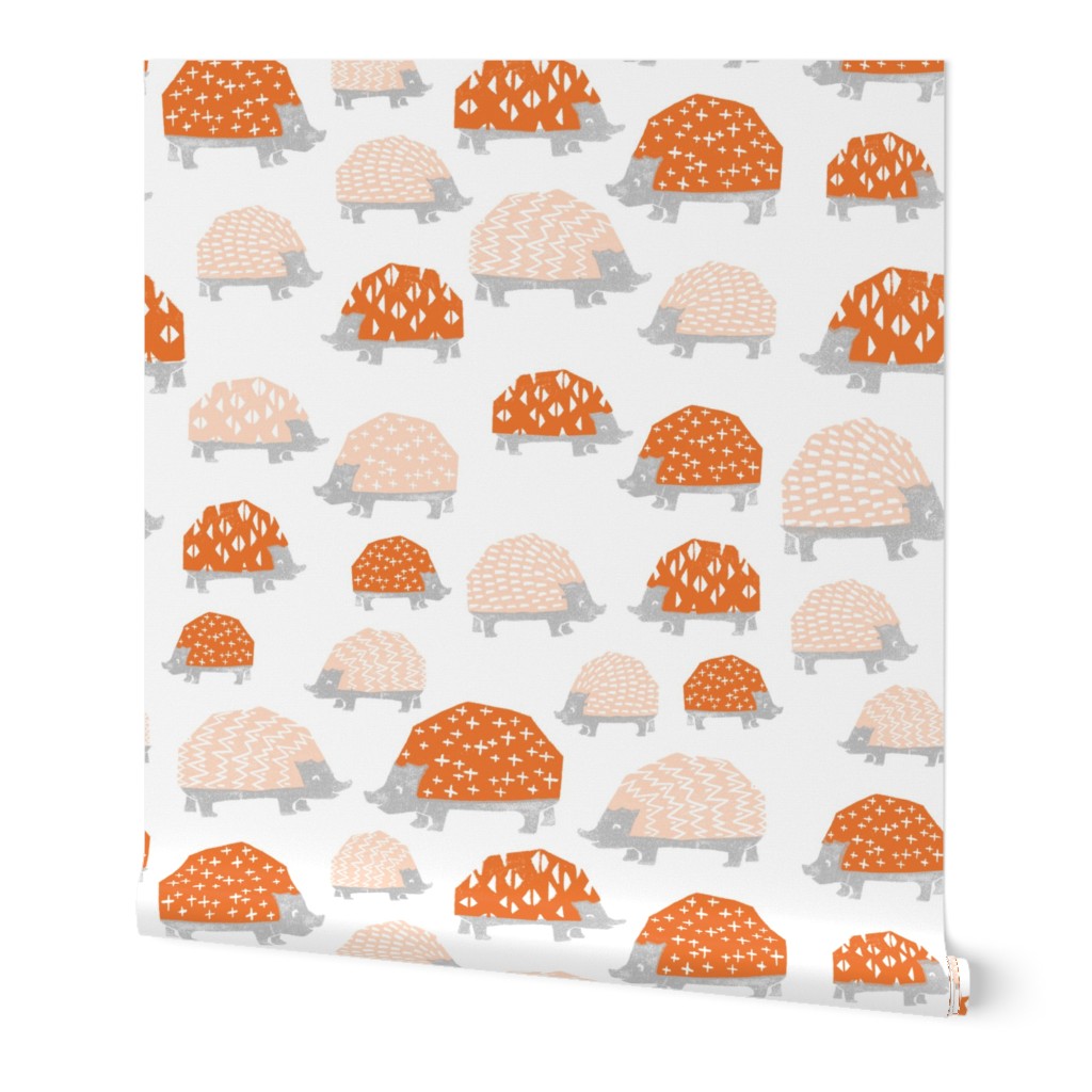 Hedgehogs - Blush/Orange by Andrea Lauren