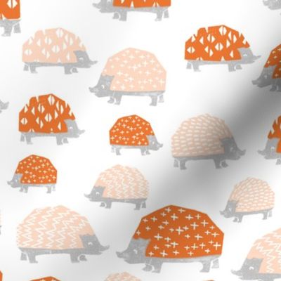 Hedgehogs - Blush/Orange by Andrea Lauren