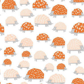 Hedgehogs - Blush/Orange by Andrea Lauren