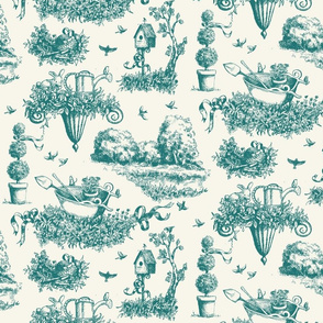 Garden Toile - Teal