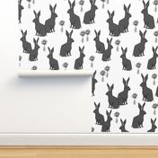 rabbit // rabbits charcoal grey rabbit sweet bunnies