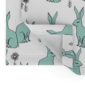 bunny // rabbits mint cute spring easter mint girls baby bunnies