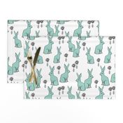 bunny // rabbits mint cute spring easter mint girls baby bunnies