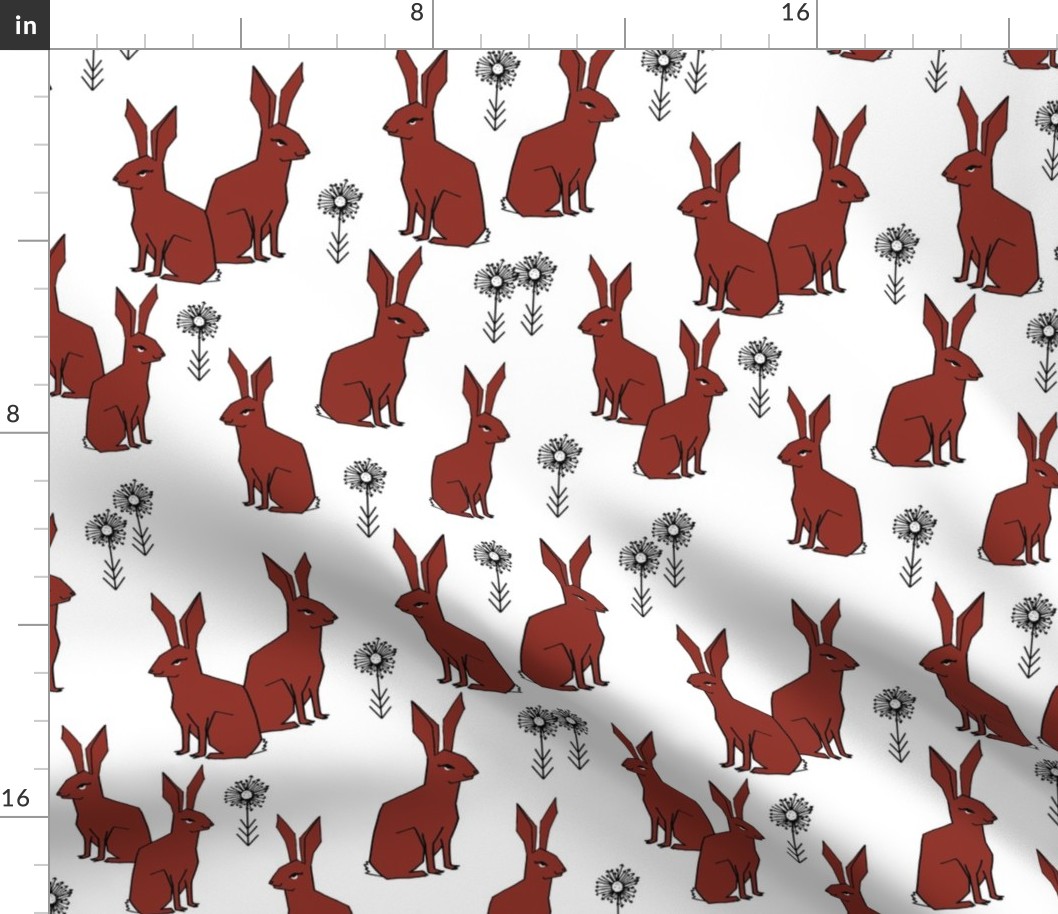 rabbit // rabbits fall autumn burgundy nature 