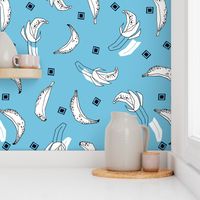 Bananas - Soft Blue/Canary by Andrea Lauren