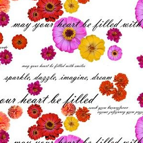 Heart Full of Smiles Zinnia Floral