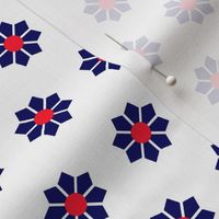 Star flowers - white background