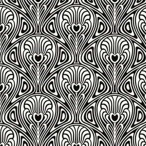 Nouveau Swirl black and white