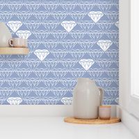 white line diamonds on blue-grey