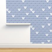 white line diamonds on blue-grey