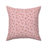 Red gold sparkly stars on pink by Su_G_©SuSchaefer