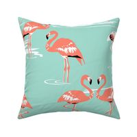 Flamingos love mint - large