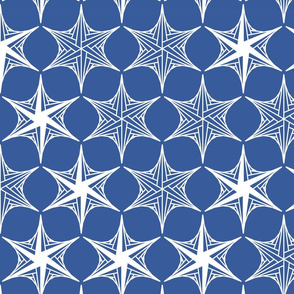 star parabola - blue & white - large