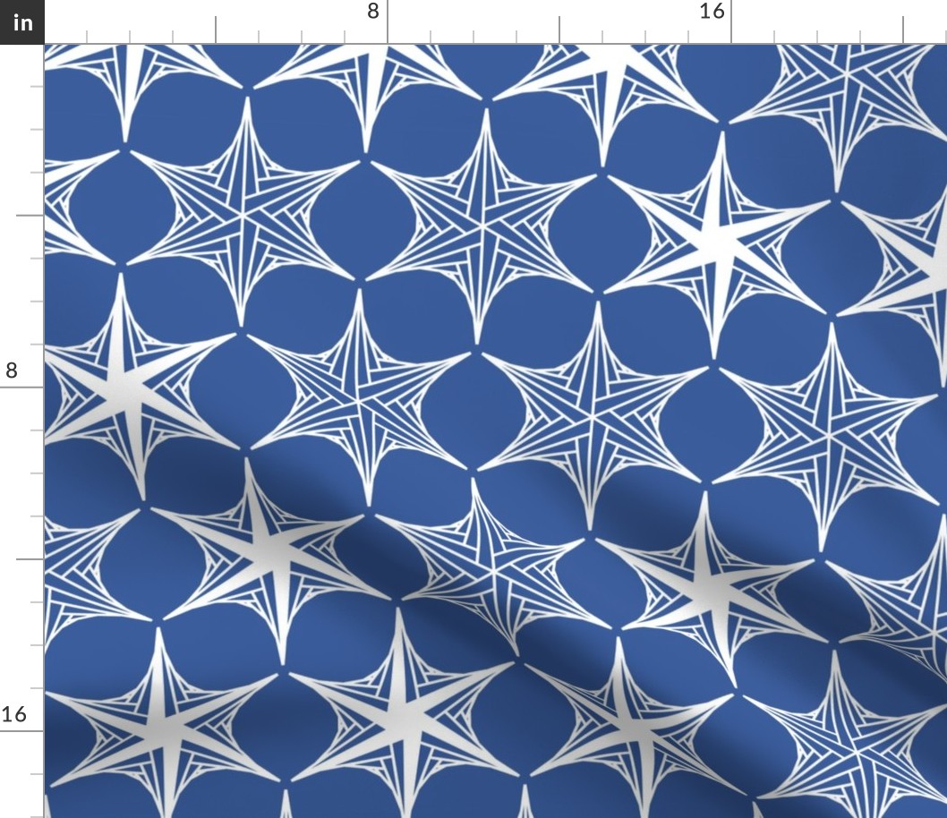 star parabola - blue & white - large