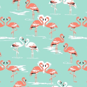 Flamingos love mint