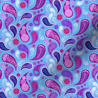 Jellyfish love paisley small_light blue