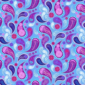 Jellyfish love paisley small_light blue