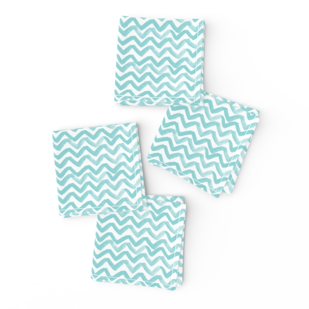 Zig Zag waves turquoise