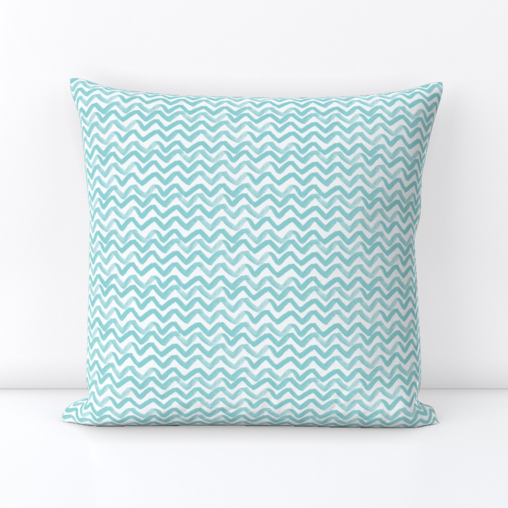 Zig Zag waves turquoise