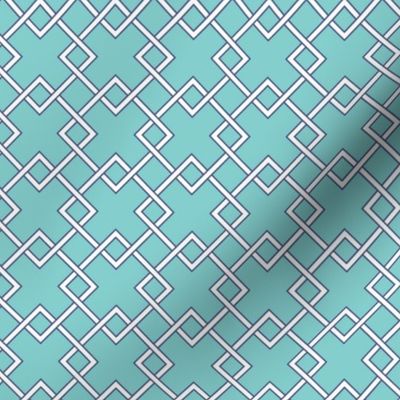 lattice Turquoise navy