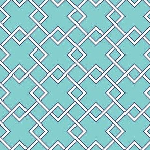 lattice Turquoise navy