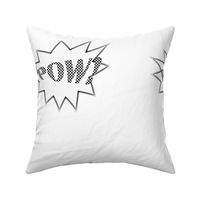 SuperHero POW! Black and white