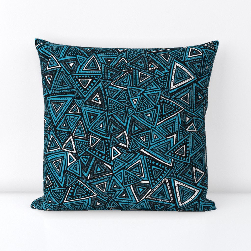 Tribal Triangles (Blue)