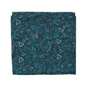 Tribal Triangles (Blue)