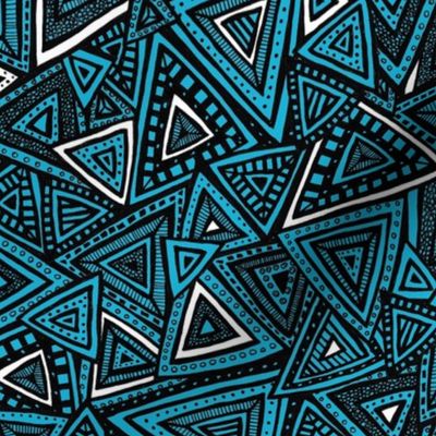 Tribal Triangles (Blue)