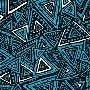 Tribal Triangles (Blue)