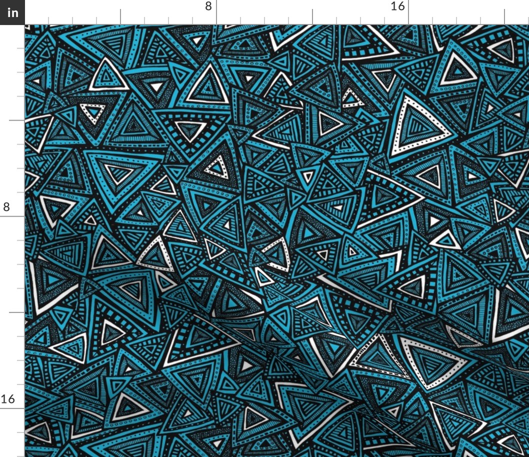 Tribal Triangles (Blue)