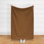 Stylized Summer Sun on Dark Brown Small