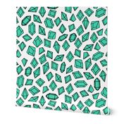 crystals // gem gemstones geode fabric light green bright design andrea lauren fabric