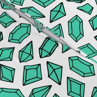 crystals // gem gemstones geode fabric light green bright design andrea lauren fabric