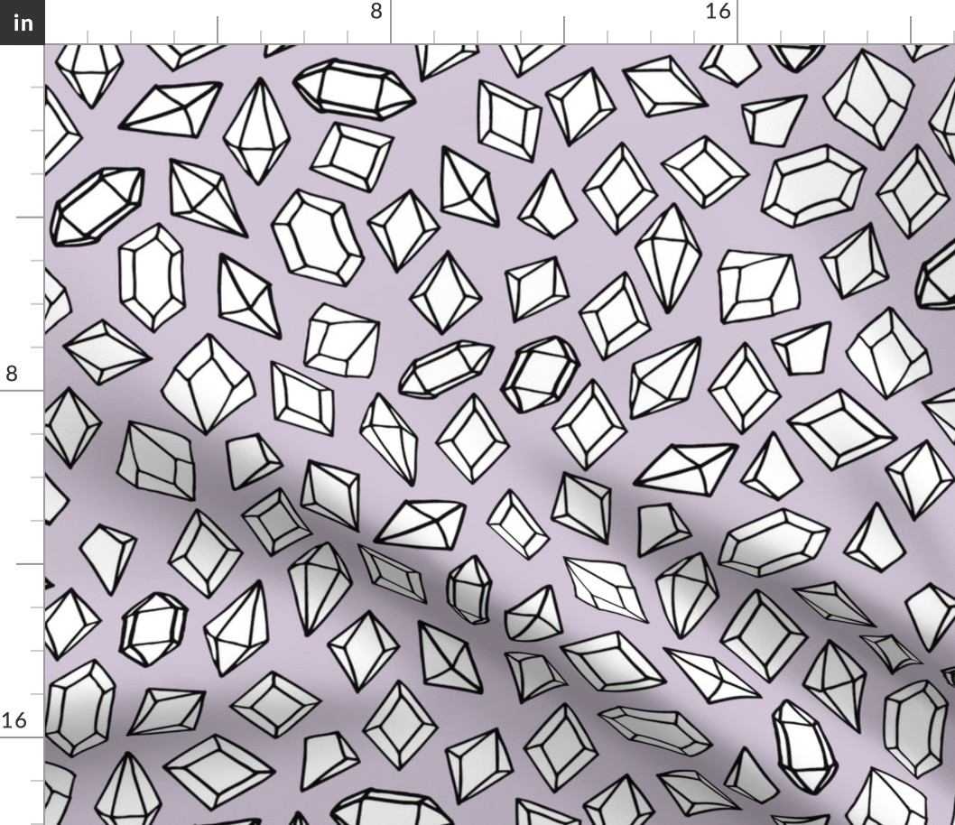 crystals // gems gemstones crystal fabric purple geodes geodesic fabric andrea lauren design