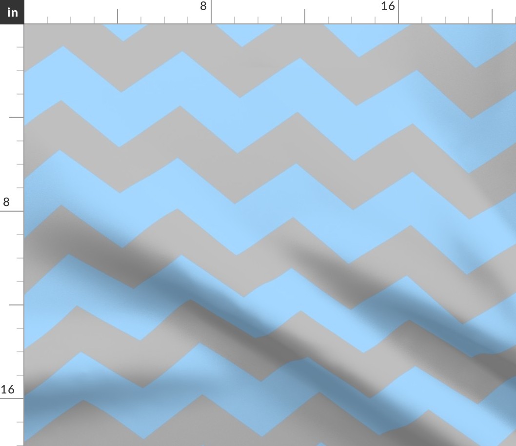 Chevron Blue/Grey- Light -Large