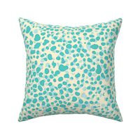 animal spots - aqua and cream